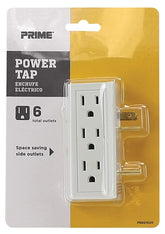 Prime PB801020 Power Tap, 15 A, 125 V, 6-Outlet